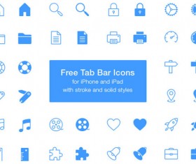 Free tab bar icons psd material