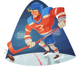 Funny cartoon sporting design vector 01