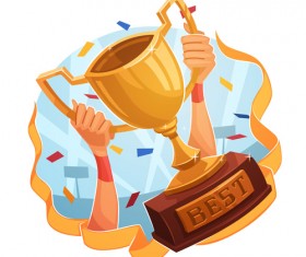 Funny cartoon sporting design vector 04