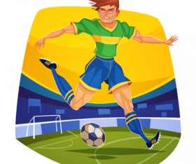 Funny cartoon sporting design vector 09