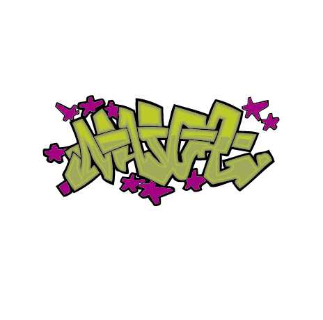 Funny graffiti alphabet design vector 27