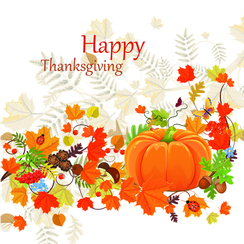 Happy thanksgiving background design vector 02
