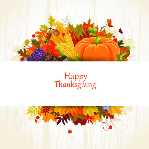 Happy thanksgiving background design vector 05