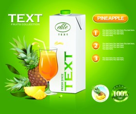 Juice advertisement publicize poster creative vector 01