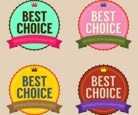 Labels premium quality retro style vector 03