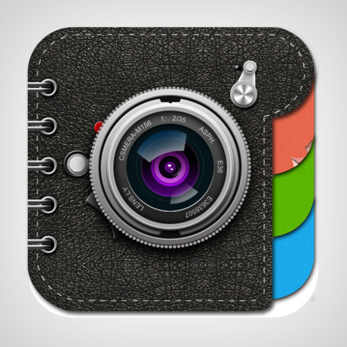 Leather camera icons