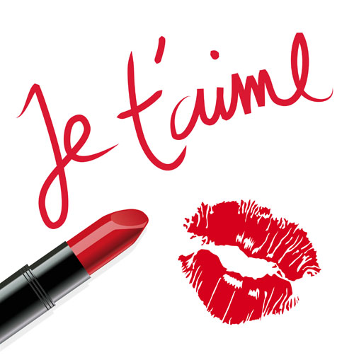 Lipstick and lip vector background