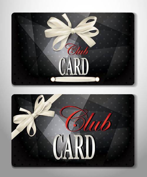 Luxury club cards design elements vector 01