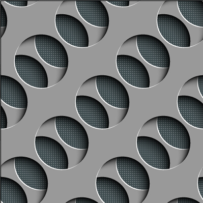 Metal perforated seamless vector pattern 02