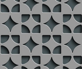 Metal perforated seamless vector pattern 04