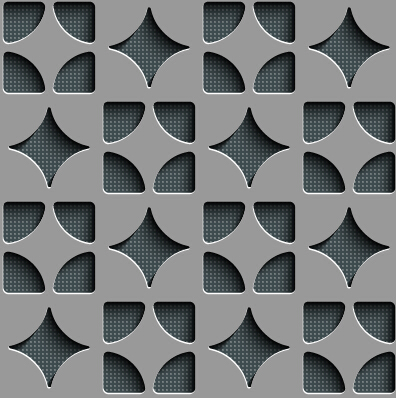 Metal perforated seamless vector pattern 04