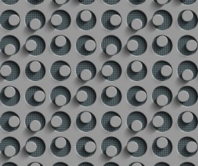 Metal perforated seamless vector pattern 05