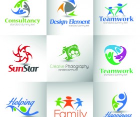 Modern business logos design art vector 02