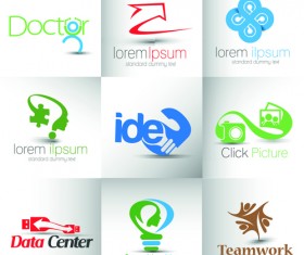 Modern business logos design art vector 03
