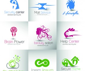 Modern business logos design art vector 04
