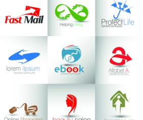 Modern business logos design art vector 05