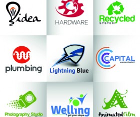 Modern business logos design art vector 07