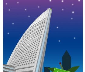 Modern city skyscrapers design vector 03