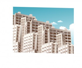 Modern city skyscrapers design vector 04
