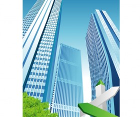 Modern city skyscrapers design vector 06