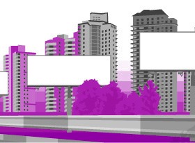 Modern city skyscrapers design vector 10