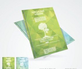 Modern magazine abstract cover vector 03