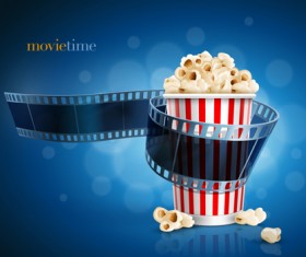 Movie time design elements vector backgrounds 03