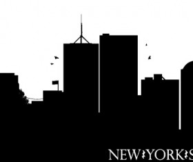 Night city silhouettes vector design