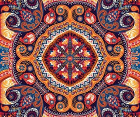 Ornate paisley pattern seamless vector material 03