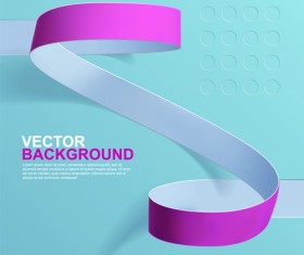 Paper ribbon vector background material