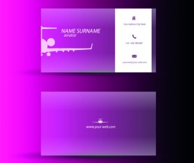 Pink business cards template design vector 03