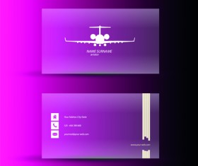 Pink business cards template design vector 05