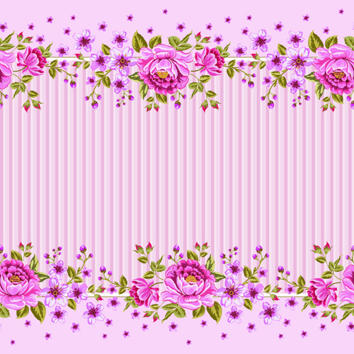 Pink roses frame background vector