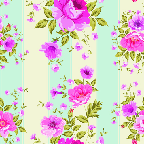 Pink roses pattern seamless vector 01