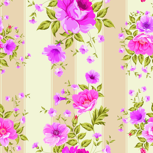 Pink roses pattern seamless vector 02
