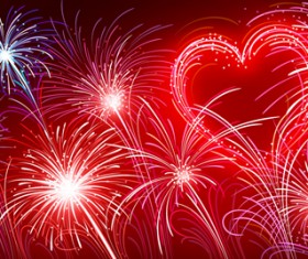 Pretty fireworks holiday elements vector 02