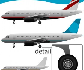 Realistic planes design vector graphic 02