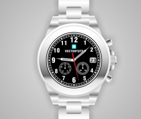 Realistic watch creative vector template