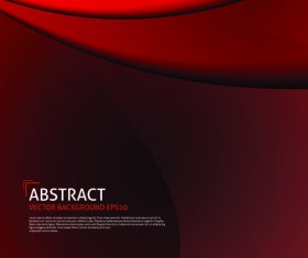 Red wave abstract vector background 03