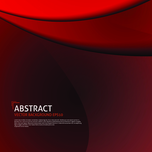 Red wave abstract vector background 03