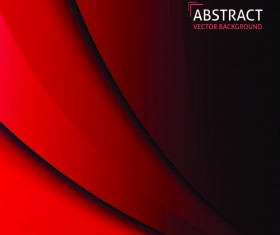 Red wave abstract vector background 04