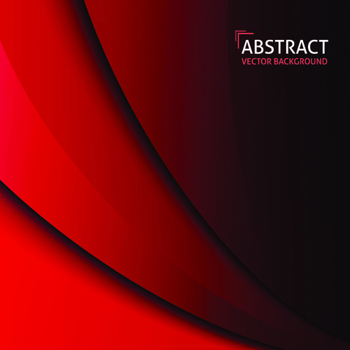Red wave abstract vector background 04