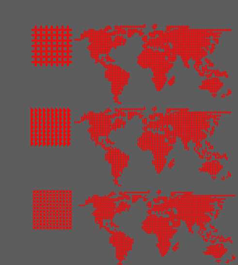 Red world maps pattern vector