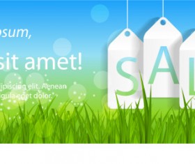 Refreshing summer sales background vector