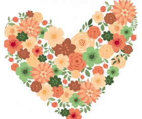 Romantic love ornaments elements set vector 01