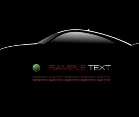 Shiny car black background design vector 01