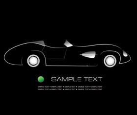 Shiny car black background design vector 05
