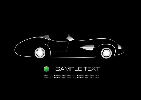 Shiny car black background design vector 05