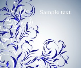 Simple floral decorative pattern vector background 01