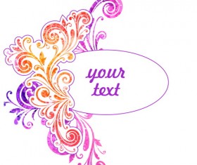 Simple floral decorative pattern vector background 02